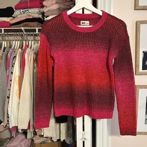 Red/Pink knit top Size L 10/12